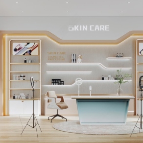 现代化妆品店直播间3D模型下载